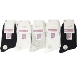 Женские носки, хлопок, пять цветов, светлые и темные 