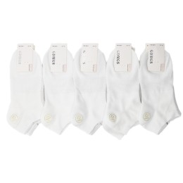 Носки женские, пять штук, белые, хлопок