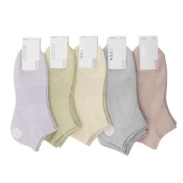 Женские носки, хлопок, пять цветов, нежные цвета