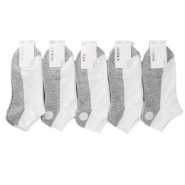 Женские носки, хлопок, белые серый низ