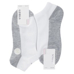 Женские носки, хлопок, белые серый низ