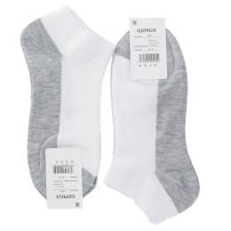 Женские носки, хлопок, белые серый низ