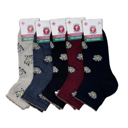 Носки женские, разноцветные, лен крапива, 7 цветов, медицинские, линия здоровья