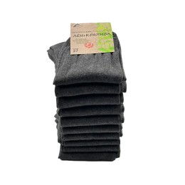 Носки мужские, серые, Лен-крапива 