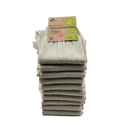 Носки мужские, бежевые, лен-крапива 