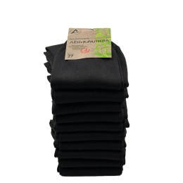 Мужские носки Лен крапива, черные