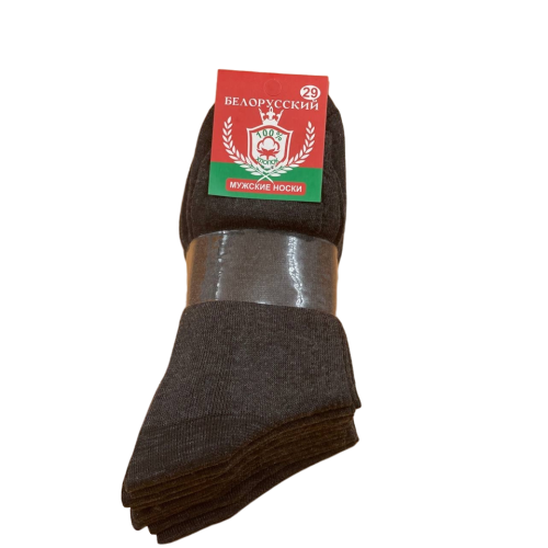Носки мужские, серые, Белорусский хлопок с ленточкой прозрачной