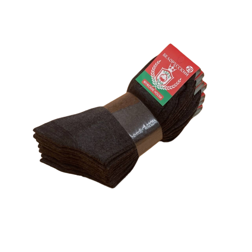 Носки мужские, серые, Белорусский хлопок с ленточкой прозрачной