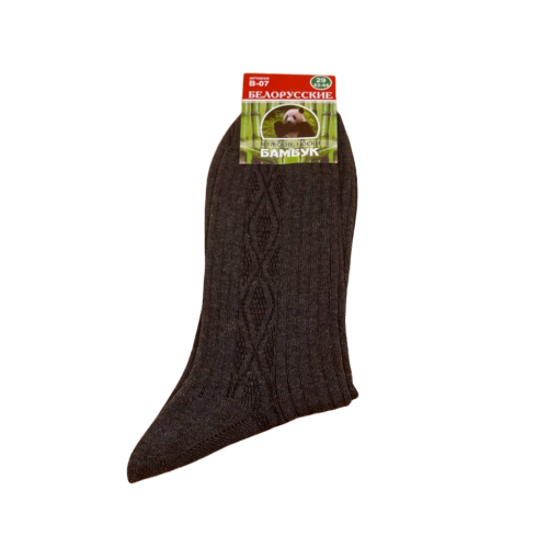 Носки мужские, серые, Белорусские, Бамбук, с рисунком 