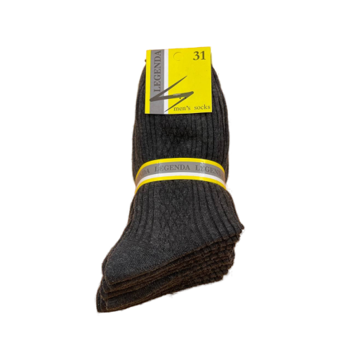 Носки мужские, серые с рисунком, Legenda