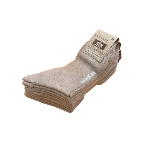 Носки мужские, бежевые, Лен