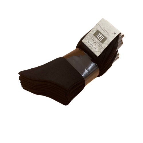 Носки мужские, черные, Лен