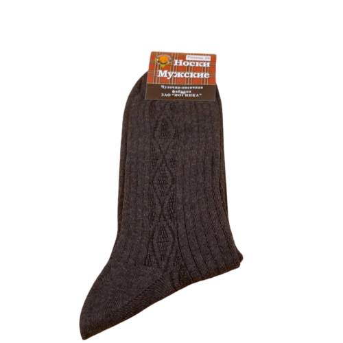 Носки мужские, серые, НОГИНКА с рисунком