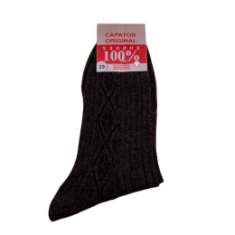 Носки мужские Саратов, черные, с рисунком