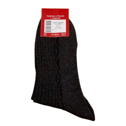 Носки мужские Саратов, черные, с рисунком