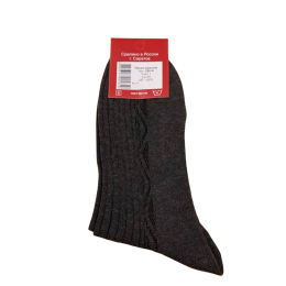 Носки мужские Саратов, серые, с рисунком