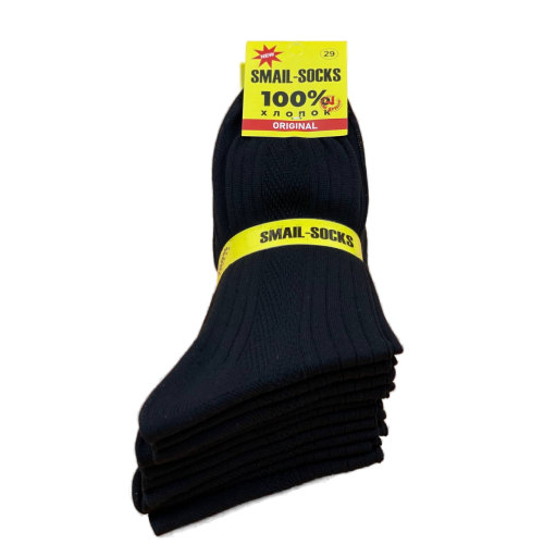 Носки мужские, черные, SMAIL-SOCKS с рисунком